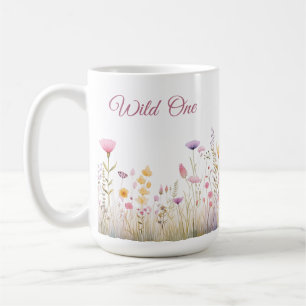 Boho Wildflower Garden Wild One Floral Koffiemok