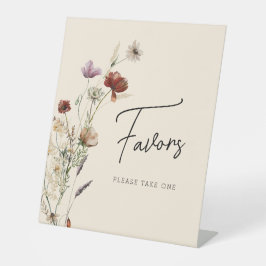 Boho Wildflower geeft de voorkeur aan Vrijgezellen Reclamebord Met Voetstuk