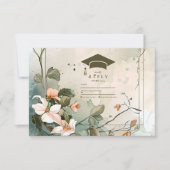 Boho Wildflower Graduation Party RSVP Kaartje (Voorkant)