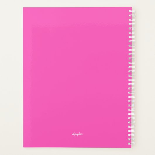 Boho Wildflower Heart 2026 Planner (Achterkant)