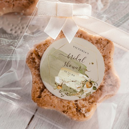 Boho Wildflower Herfst Bruidsfeest Dank Je Ronde Sticker