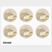 Boho Wildflower Herfst Bruidsfeest Dank Je Wel Ronde Sticker (Vel)