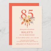 Boho Wildflower Herfst Herfst Bloemen 85e Verjaard Kaart (Voorkant / Achterkant)