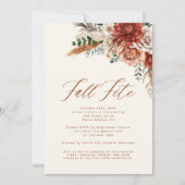 Boho Wildflower Herfstfeest Viering Kaart (Voorkant)