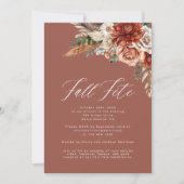 Boho Wildflower Herfstfeest Viering Kaart (Voorkant)