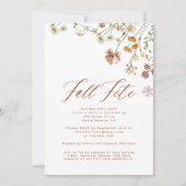 Boho Wildflower Herfstfeest Viering Kaart (Voorkant)