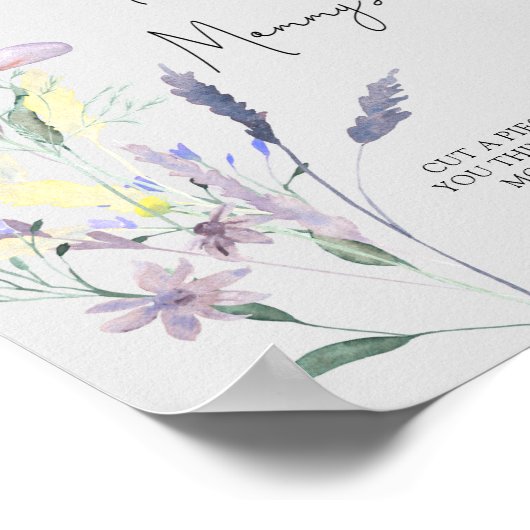 Boho Wildflower - Hoe groot is het mams buikspel? Poster (Hoek)