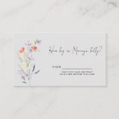 Boho Wildflower Hoe groot is mama's buik? Informatiekaartje (Voorkant)