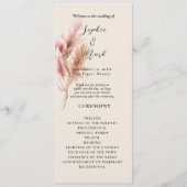Boho Wildflower Huwelijksprogramma Programma (Voorkant)