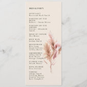 Boho Wildflower Huwelijksprogramma Programma (Achterkant)