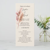 Boho Wildflower Huwelijksprogramma Programma (Staand voorkant)