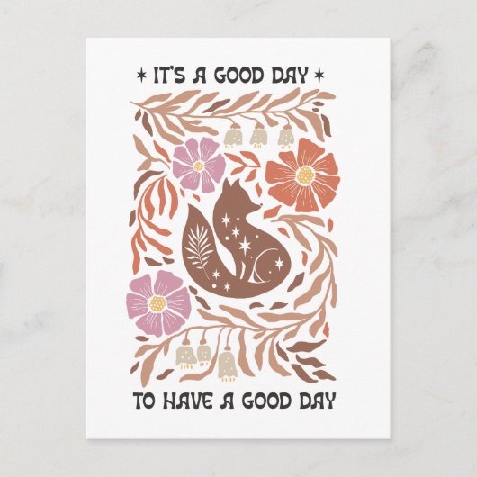 Boho Wildflower It's A Good Day To Have A Good Day Briefkaart (Voorkant)