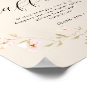 Boho Wildflower Luier Raffle Baby shower Poster (Hoek)