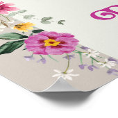 Boho Wildflower Meadow 1e verjaardag Welkom Poster (Hoek)