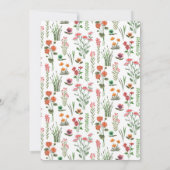 Boho Wildflower Meisje Afstudeer Uitnodiging (Achterkant)