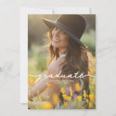 Boho Wildflower Meisje Afstuderen Aankondiging (Voorkant)