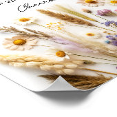 Boho Wildflower Mimosa Bar Poste Poster (Hoek)