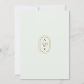 Boho Wildflower Mint Groen Bruiloft Save The Date (Achterkant)