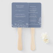 Boho Wildflower Modern Waterverf Wedding Handwaaier (Voorkant en achterkant)