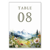 Boho Wildflower Mountain Meadow Wedding Kaart (Voorkant)