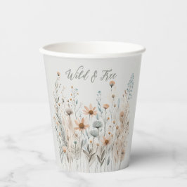 Boho Wildflower Papieren Bekers