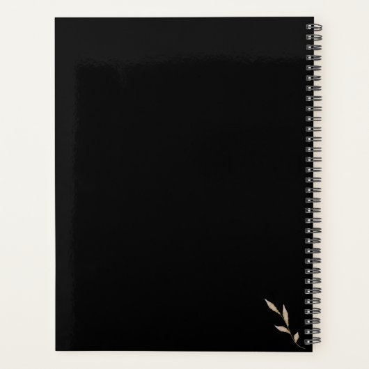 Boho Wildflower Personalized Black Gift for Her (Dos)