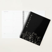 Boho Wildflower Personalized Black Gift for Her (Devant avec enveloppe)