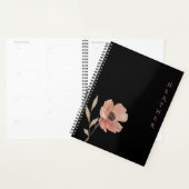 Boho Wildflower Personalized Black Gift for Her Planner (Display)