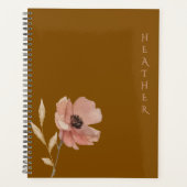 Boho Wildflower Personalized Brown Gift for Her (Devant)
