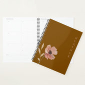 Boho Wildflower Personalized Brown Gift for Her Planner (Display)