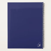 Boho Wildflower Personalized Navy Gift for Her Planner (Achterkant)