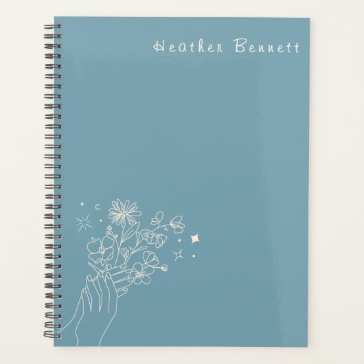 Boho Wildflower Personalized Teal Gift for Her (Devant)