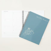 Boho Wildflower Personalized Teal Gift for Her Planner (Display)