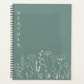 Boho Wildflower Persoonlijk Cadeau voor Haar Planner (Voorkant)
