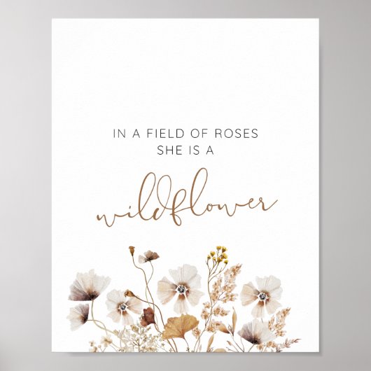 Boho Wildflower Poster (Voorkant)