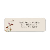 Boho Wildflower Retouradres Label (Voorkant)