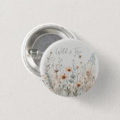 Boho Wildflower Ronde Button 3,2 Cm (Voorkant /achterkant)