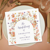 Boho Wildflower Rustieke Bloemboog Huwelijk Servet