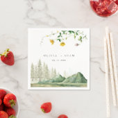 Boho Wildflower rustieke bos berg bruiloft Servet (Insitu)