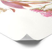 Boho Wildflower Rustieke Krans Welkom Poster (Hoek)