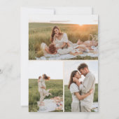 Boho Wildflower Save The Date met Foto Platte Kaar (Achterkant)