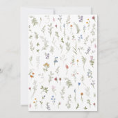 Boho Wildflower Save the Date Uitnodiging voor bru (Achterkant)