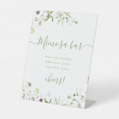 Boho Wildflower script rustiek Vrijgezellenfeest M Reclamebord Met Voetstuk (Voorkant)