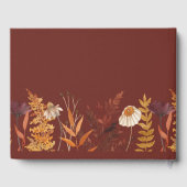 Boho Wildflower Terracotta Herfst Huwelijk Gastenboek (Achterkant)