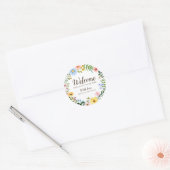 Boho Wildflower Trouw Welkom Sticker Zak Label (Envelop)