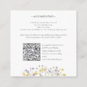boho wildflower Trouwaccommodatie QR Code Informatiekaartje (Achterkant)