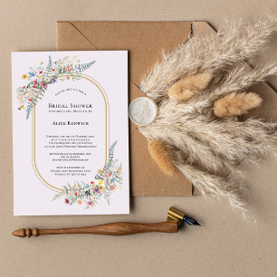 Boho Wildflower Varen Lavendel Vrijgezellenfeest Kaart