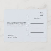 Boho Wildflower varen Stoffig Blauw Bruiloft Dank  Briefkaart (Achterkant)