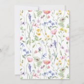 Boho Wildflower vlinder Baby shower Kaart (Achterkant)