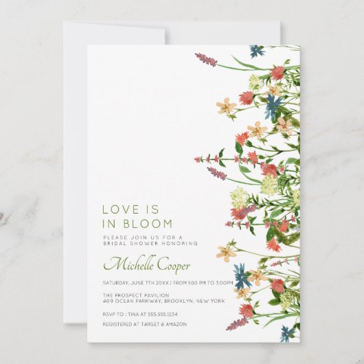 Boho Wildflower Vrijgezellenfeest Kaart (Voorkant)